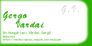 gergo vardai business card